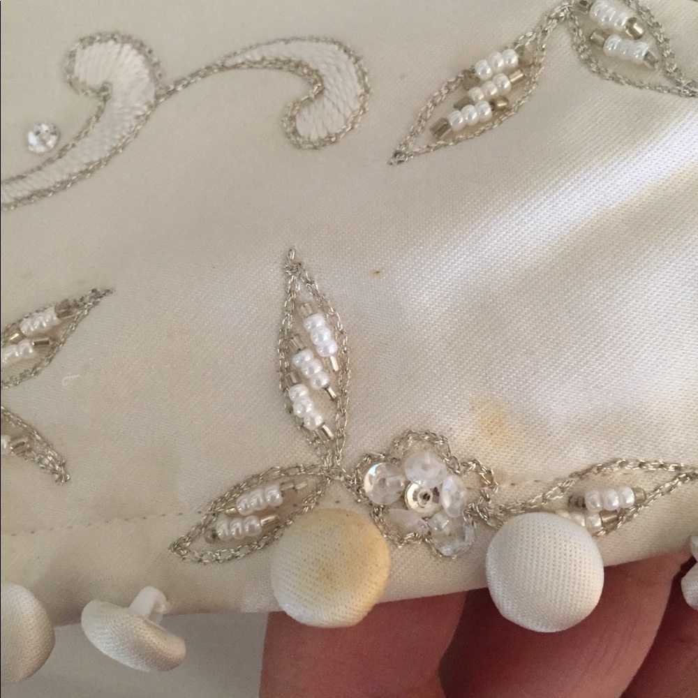 💍 New DEMETRIOS Ivory Wedding DRESS Beaded Floral 6 - Picture 12 of 16